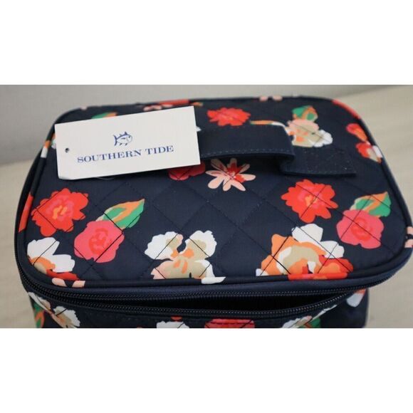 Southern Tide 11616-1702 Women's Dress Blue Floral Cosmetic Make-up Toiletry Bag - Picture 3 of 11